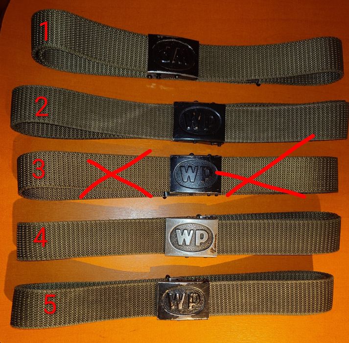 Pas główny z klamrą WP używany