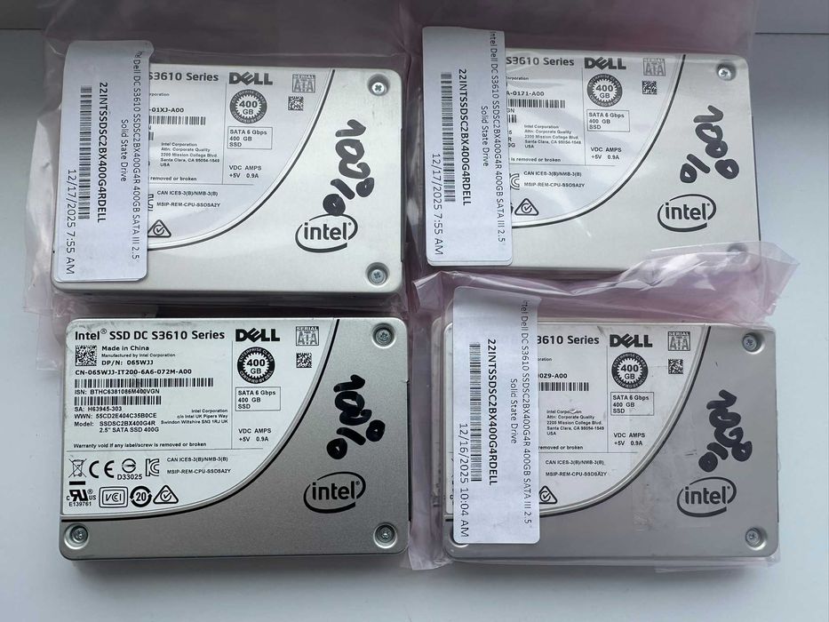 SSD 2.5" 400 480gb Samsung SM883 Intel S3610 MLC SATA 3 500gb 512gb