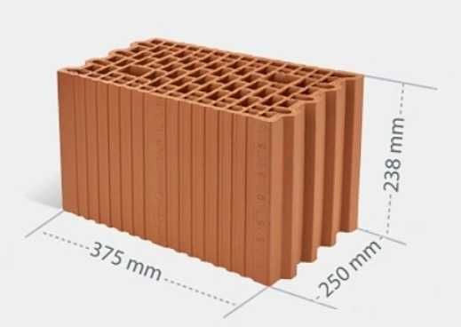 Pustak ceramiczny mega max 25pw Cerpol Kozłowice jak porotherm