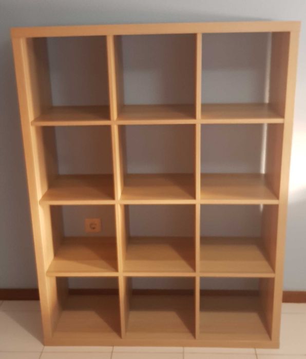 Estante IKEA KALLAX (4x3) – Efeito Carvalho – Valongo