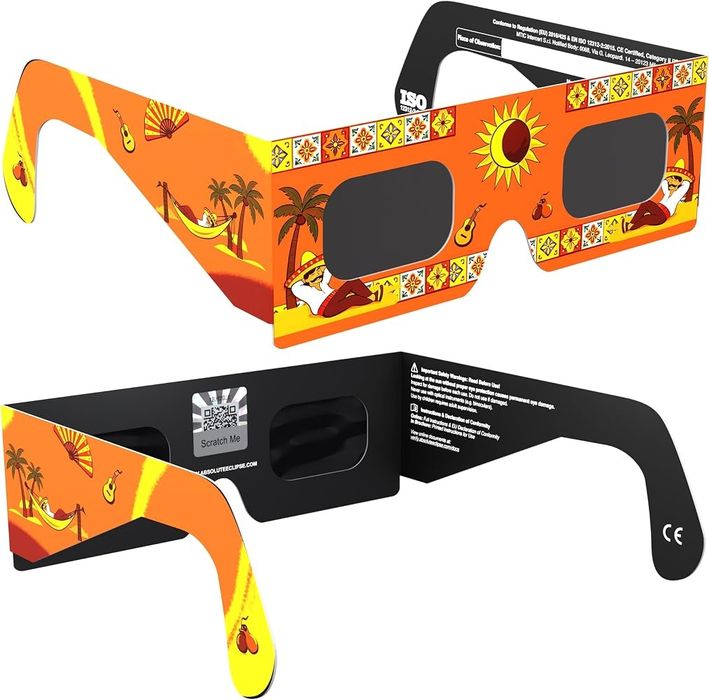 Óculos eclipse conformidade ISO 12312-2 CE EPI