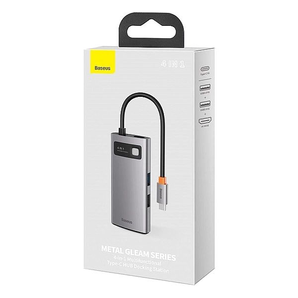 Baseus Metal Gleam 4w1 wielofunkcyjny HUB USB Typ C - USB Typ C Power
