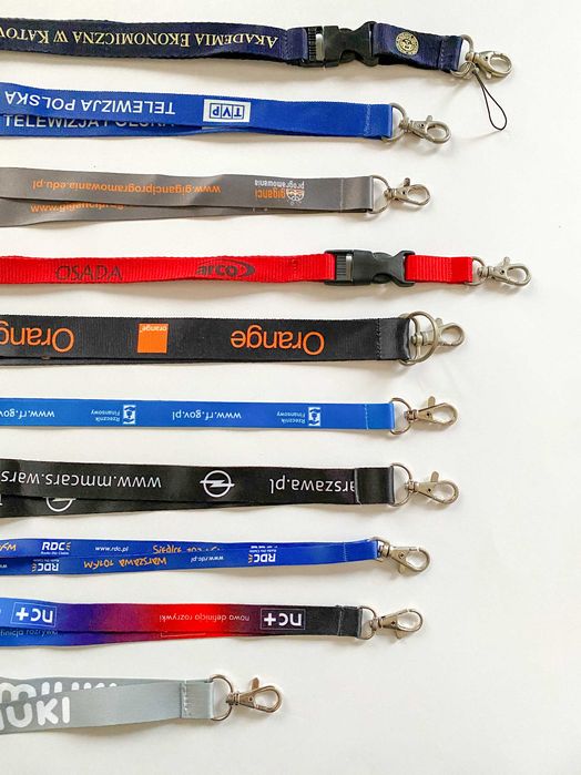 Smycz smyczka na klucze TVP Orange zestaw 10 sztuk