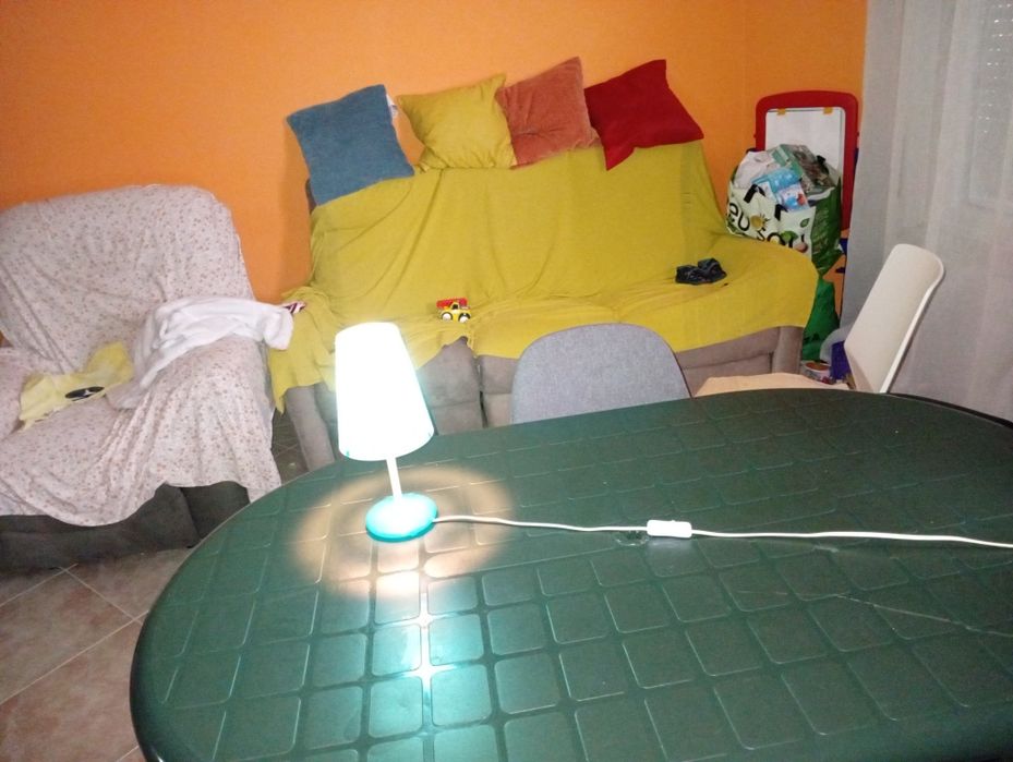 Candeeiro de mesa de cabeceira azul  1.70cm fio com lâmpada incluída