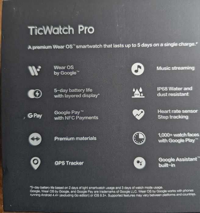 Smartwatch TICWATCH Pro model WF12106