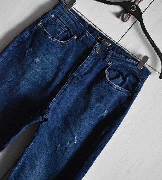 Spodnie jeansowe 36 S dżinsowe boyfriend mom dżinsy szerokie luźne jeansy
