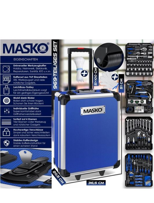Walizka z narzędziami 969 elementów