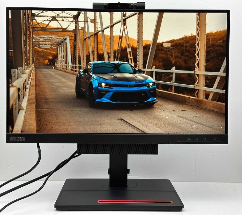 IDEALNY DO FIRMY Monitor Lenovo Think TIO 22 G3 GRATISY PIVOT kamera mikrofon głośniki 22" w super stanie display kabel port CZYTAJ OPIS