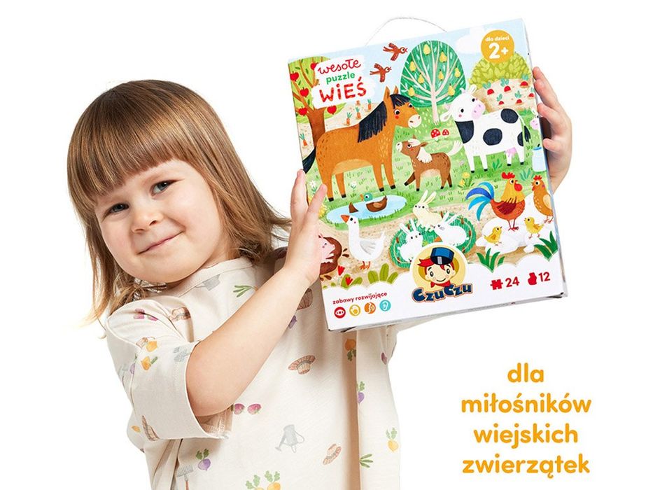 CzuCzu Wesołe puzzle Wieś Zwierzątka 24 elementy ZA5548