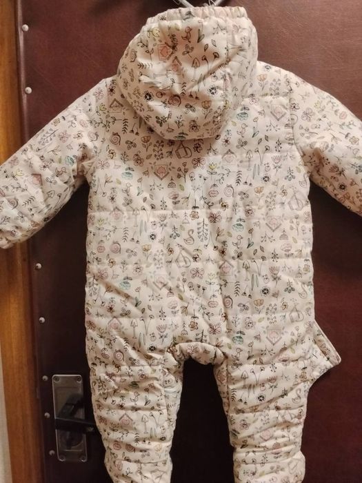 Теплий мякий демісезонний комбінезон для дівчинки на зріст до 80 см