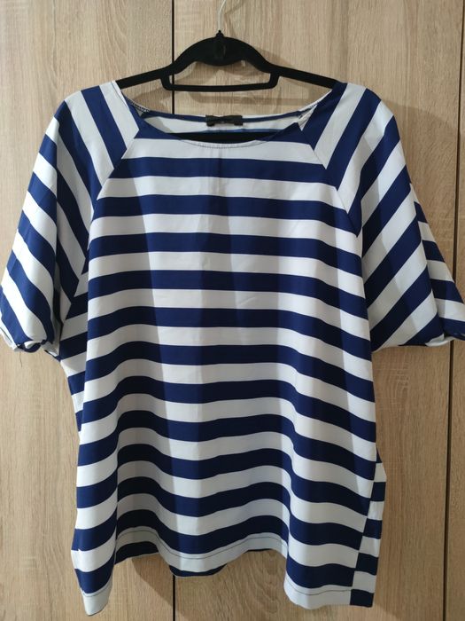 Блуза  в полоску колір синій і білий