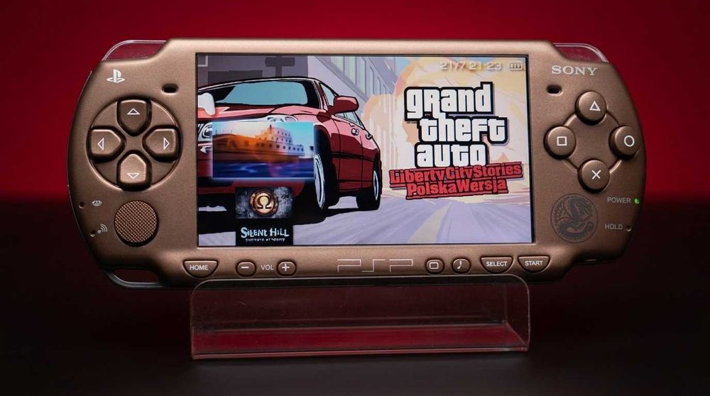 Sony PlayStation PSP-2004 Matowy Brąz - BDB Stan – ARK5 - 16GB - Etui -