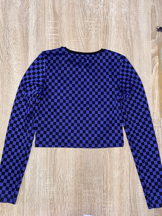 fioletowo-czarny top XS