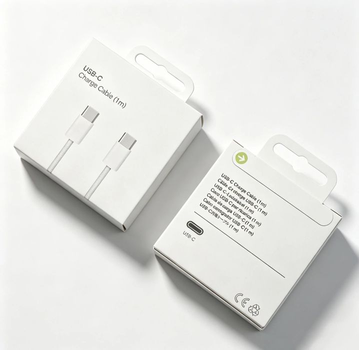 Cabo USB-C para USB-C 60W Entrançado (1m) - Novo
