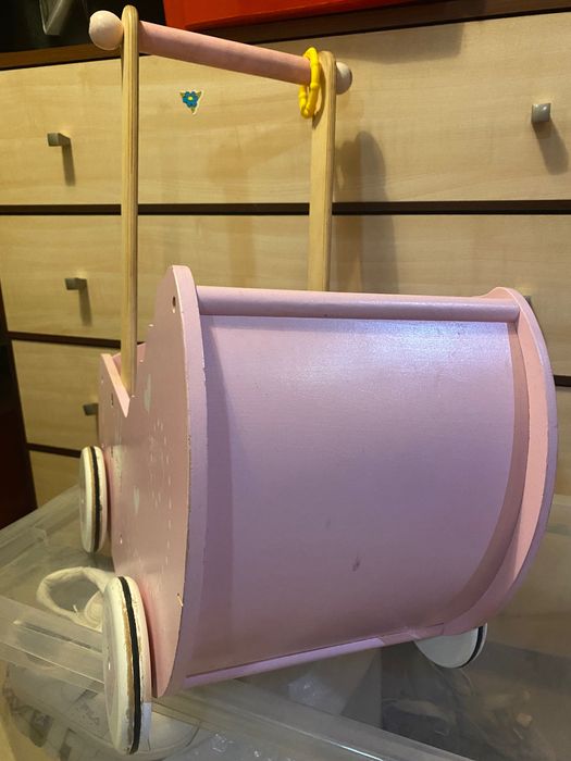 Wózek drewniany dla lalki