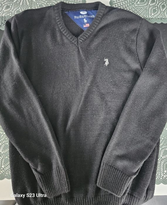 Sweter męski z konikiem akrylowy XL