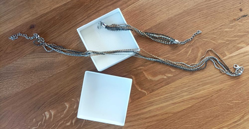 Kompletu biżuterii mieszanej marki Mango łańcuszek i bransoletka