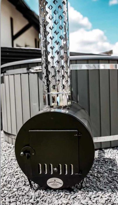 Balia ogrodowa 8 os. | Piec 35kW | Hydromasaż + Aeromasaż | LED