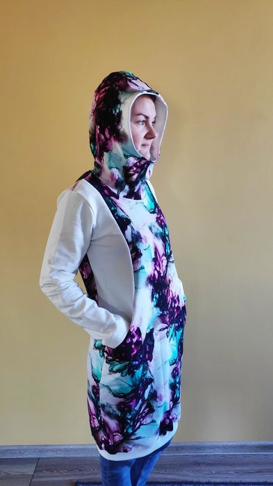 Bluza z kapturem, tunika, sukienka NOWA M
