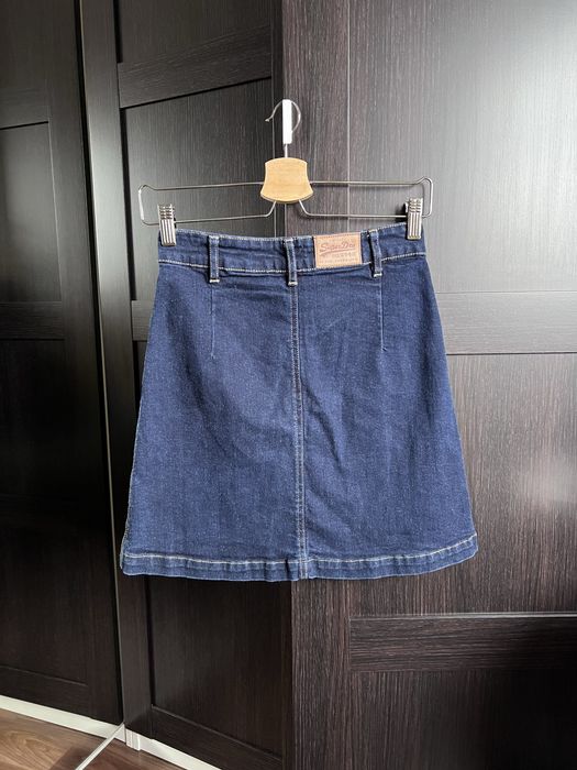 34(XS) granatowa spódnica jeans Superdry