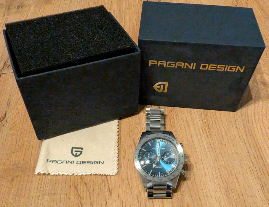 Zegarek Pagani design, srebrny, bransoleta