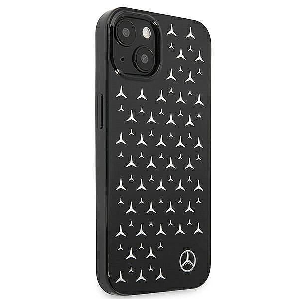 Etui Mercedes Silver Stars Pattern na iPhone 13 mini - czarne