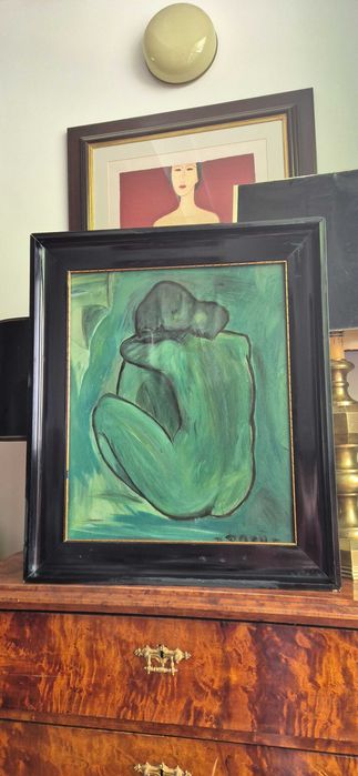 Obraz Niebiesko akt Picasso dekor impresjonizm