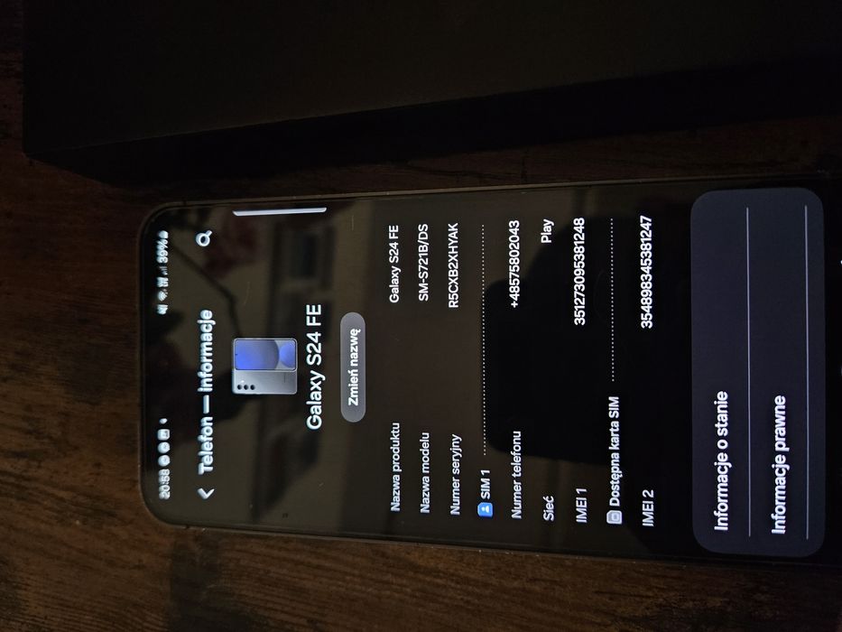 Samsung s24 fe sprawny , bez blokad