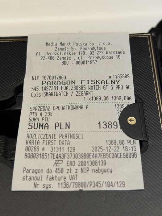 Huawei Watch GT 6 PRO (bez negocjacii)