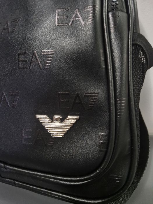 Meski damski plecak Ea7 nowy eco skóra czarny logowany pojemny duzy