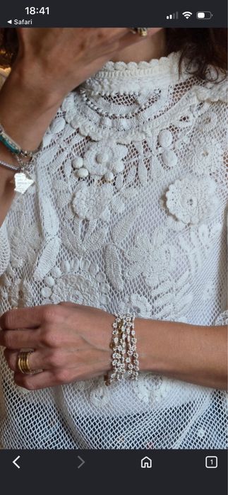 Zara мереживна напівпрозора  блуза
