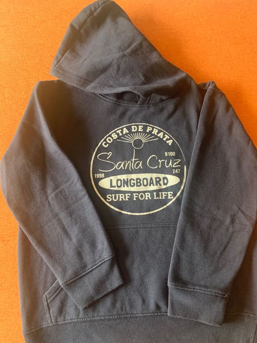 Camisola de capuz azul escura