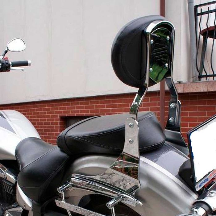 Спинка пасажира для Yamaha, Honda, Suzuki, Kawasaki (Нержавійка/Хром)