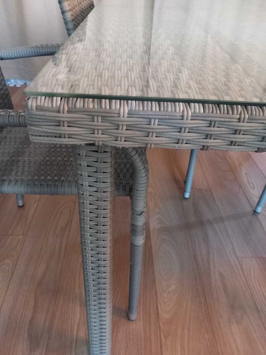 Meble ogrodowe, stół, krzesła