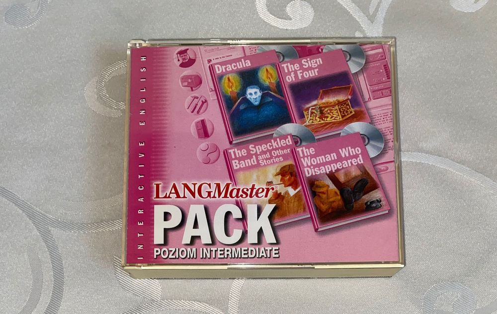 Langmaster Pack 4 CD intermediate kurs angielskiego Dracula Speckled