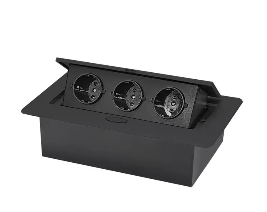 Розетки скритого монтажу. Розетки в стільницю.