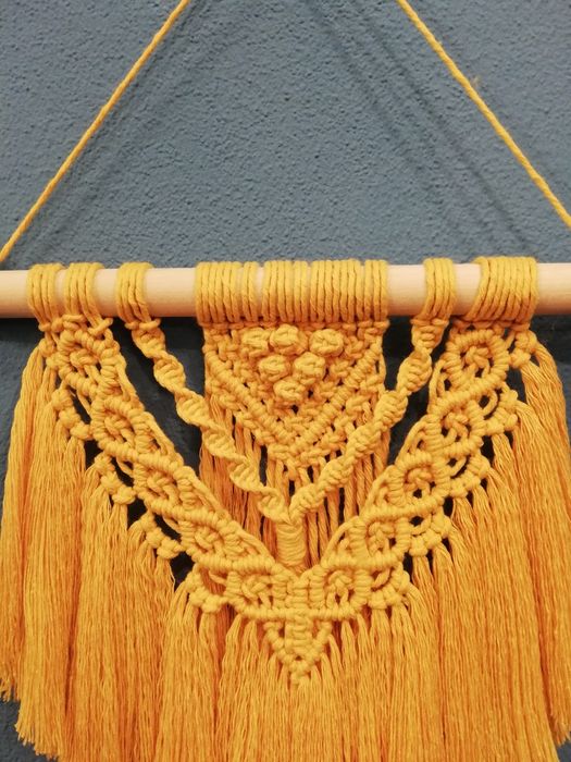Painel de parede em Macramé