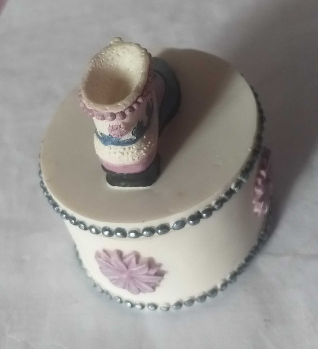 Мини-шкатулка для безделушек, шкатулка для украшений овальная с туфлей