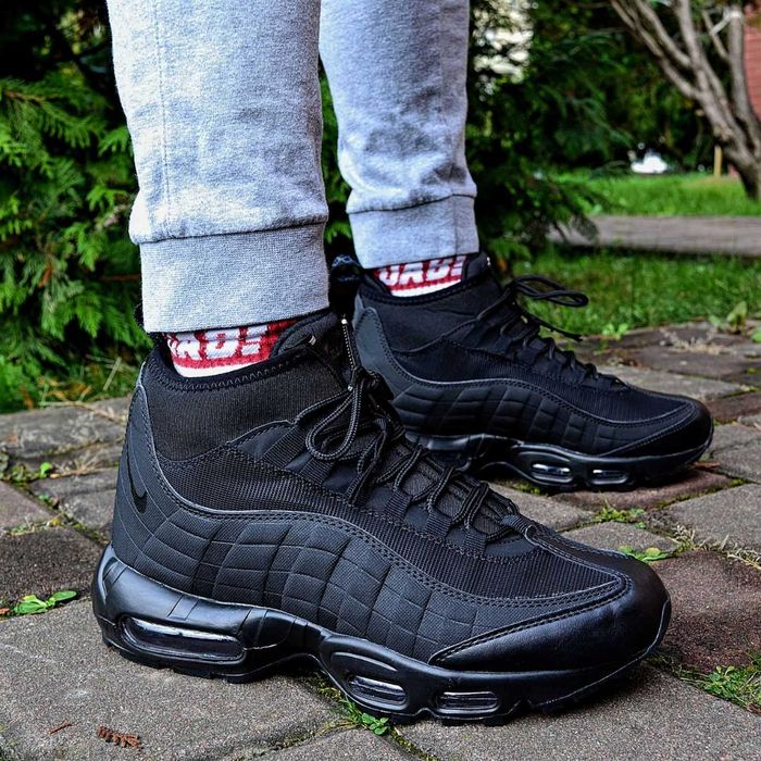 Мужские зимние кроссовки Nike Air Max 95 Sneakerboot "Black" 40-45