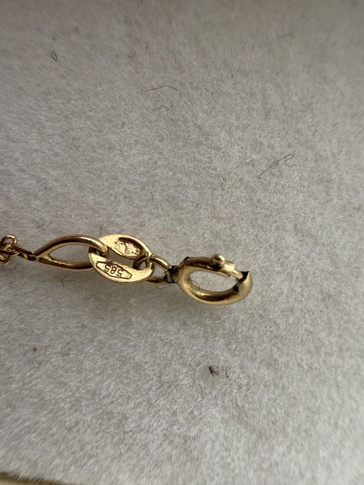 Złoty łańcuszek z literka K