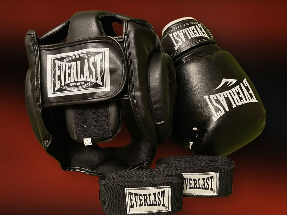 Боксерские перчатки, шлем для бокса единоборств, боксерские бинты