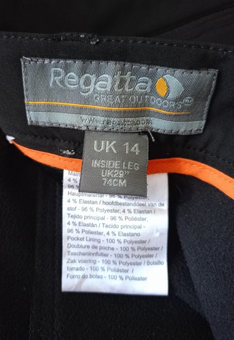 Spodnie turystyczne Softshell ocieplane Regatta damskie roz. XL