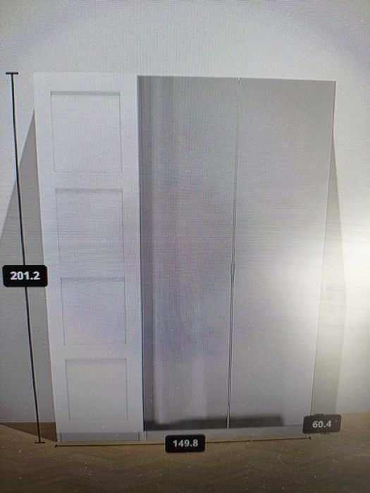 szafa PAX biała + lustra