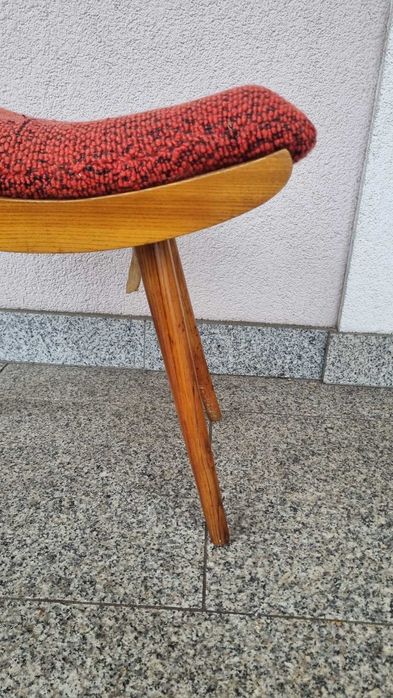 Taboret podnóżek design PRL Lata 60 Czechosłowacja Vintage Retro