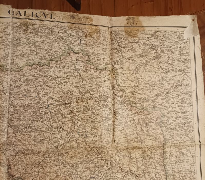 Mapa Galicji (Galicji) przedwojenna