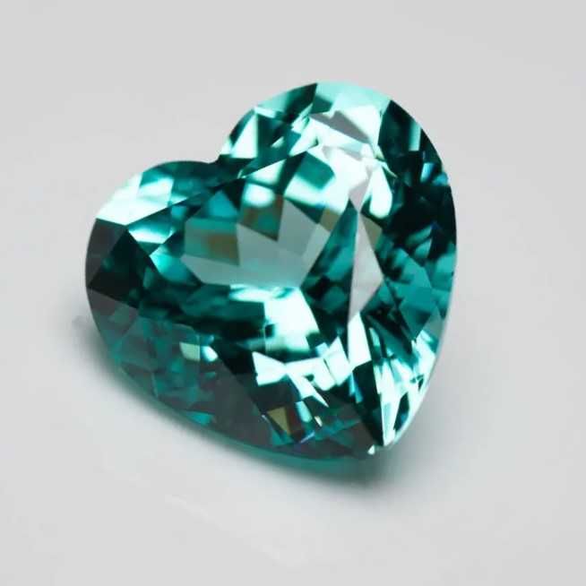 Szafir Naturalny Hodowlany Serce 6,5mm 1,68CT Certyfikat !