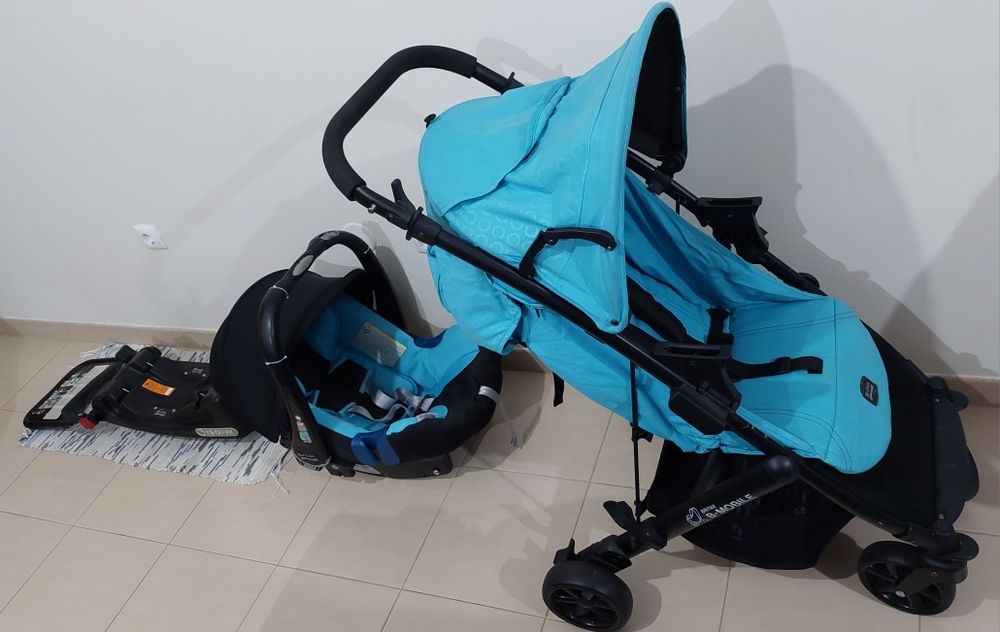 Carrinho de bebé, ovo, base isofix Römer Britax azul