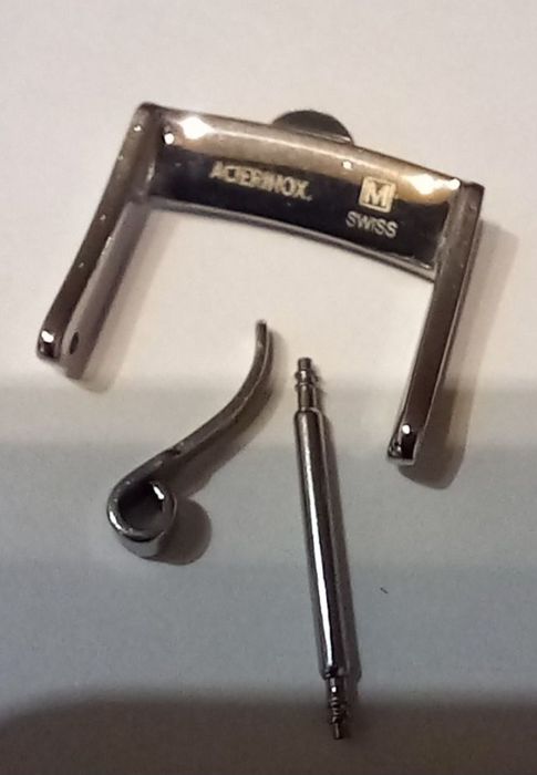 Fivela Omega, 16 mm,  prateada. Posso vender separado.