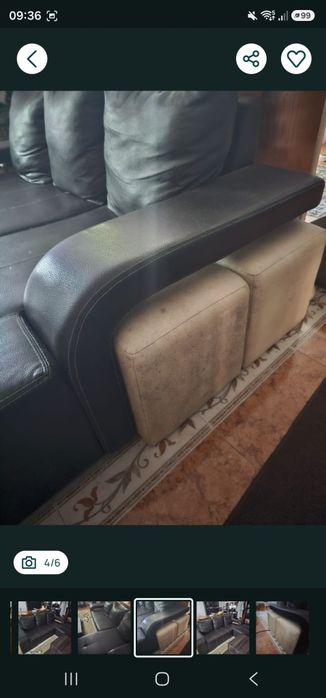 Sofá com chaise long + envio no Porto