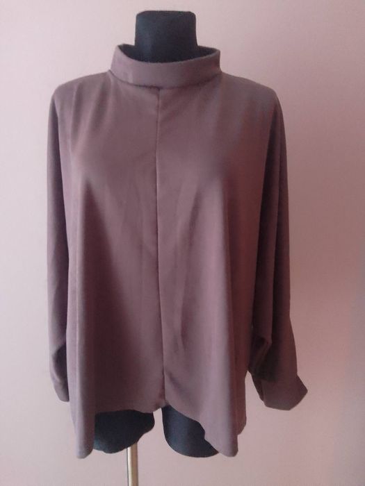 Bluzka damska nietoperz ze stójką MASTY GAL 50 nowa ciemny beż